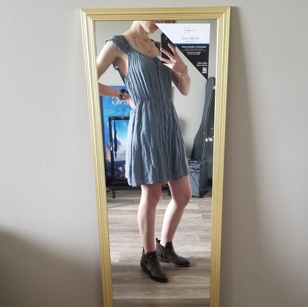 Button Up A-Line Dress